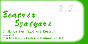 beatrix szotyori business card